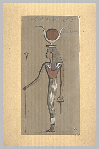 La déesse Isis, d'après une peinture murale de Médinet-Habou