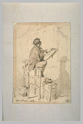 Un copiste au Louvre