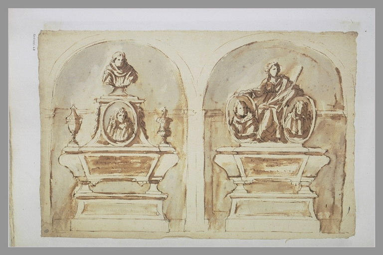 Projet de monument funéraire : deux études