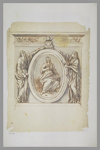 Piédestal à relief allégorique