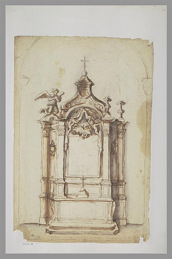 Autel et retable sculpté