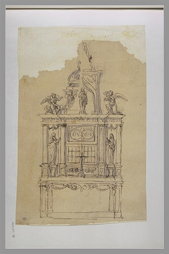 Autel et retable reliquaire sculpté