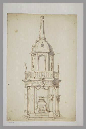 Cénotaphe sous un dais monumental