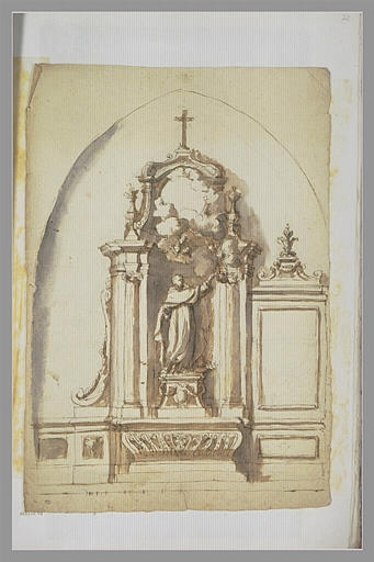 Autel et retable sculpté