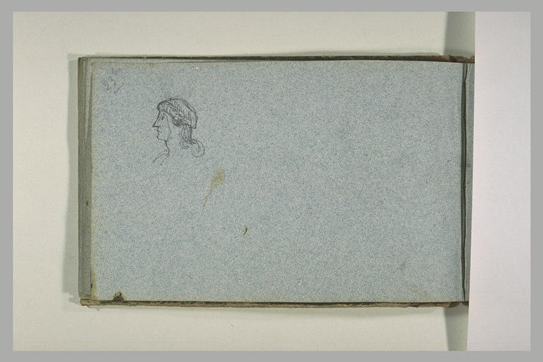 Tête lauré, d'après une peinture antique