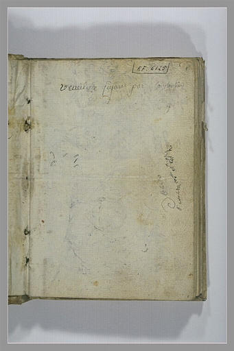 Note manuscrite : receuil de figures par Constantin