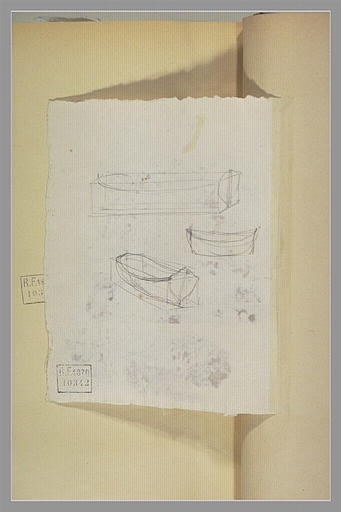 Trois études de bateau