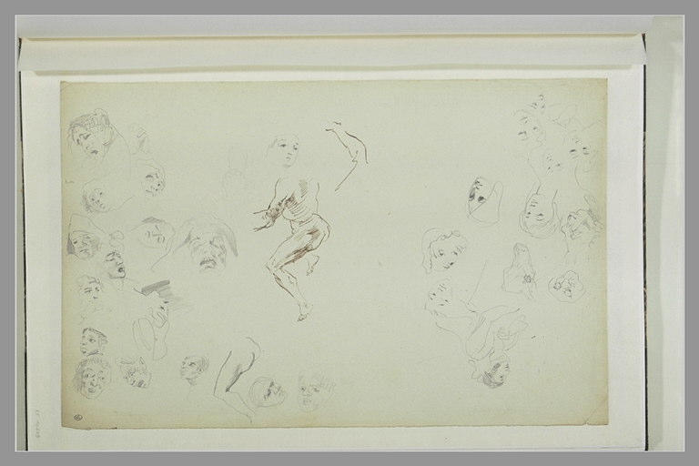 Etudes de têtes et de nus