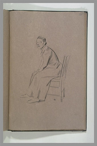 Femme endormie sur une chaise