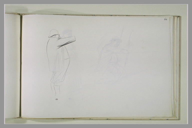 Gros homme debout, tourné vers la droite