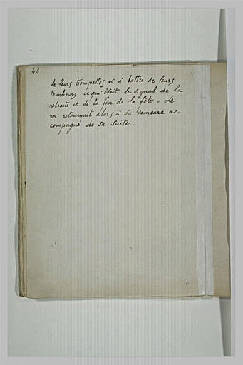 Texte manuscrit en langue française