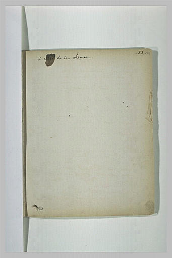 Texte manuscrit en langue française