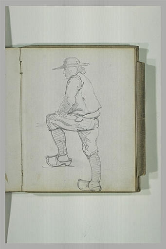 Paysan breton, de profil vers la gauche