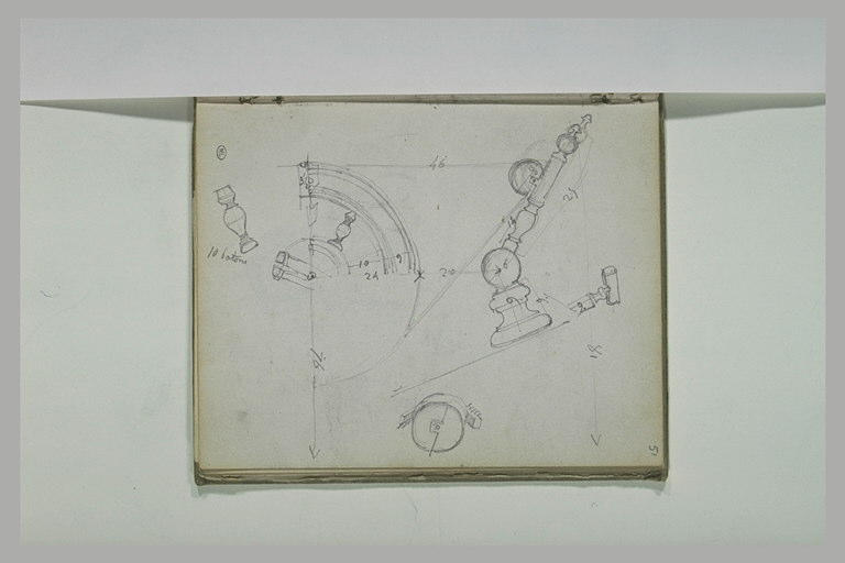 Mesures de pièces d'un rouet