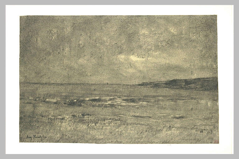 Paysage : bord de mer avec falaise à droite