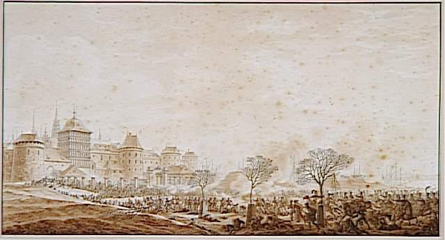 Combat aux abords de Lübeck (en arrières-plans à gauche) ; Combat à l'entrée de la ville de Lübeck, le 7 novembre 1806 (autre titre)