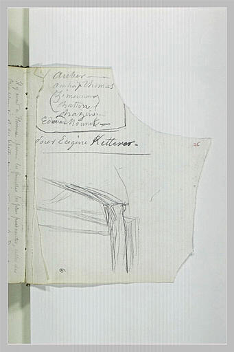 Objet ; notes manuscrites