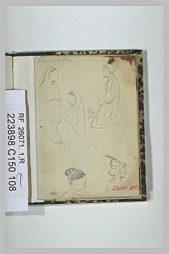 Étude de figures d'après des miniatures persanes