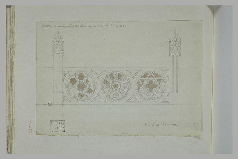 Rome: balcon gothique dans le jardin de St Alexis