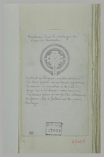 Rome: plan d'un tombeau