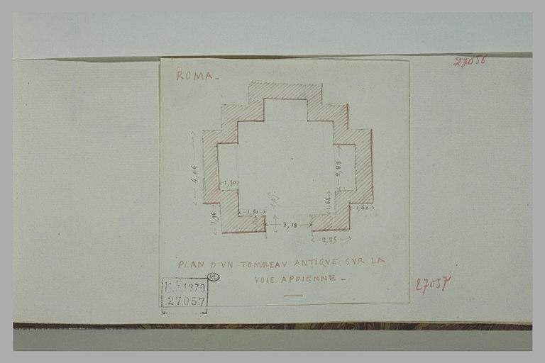 Rome: plan de tombeau sur la via appinienne