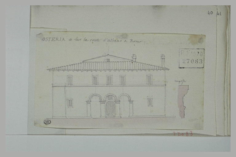 Façade d'une villa à Osteria