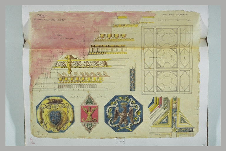 Etudes de plafonds à la Villa d'Este
