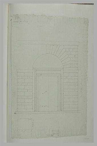Etude d'une porte de l'Hôtel de Ville de Nepi