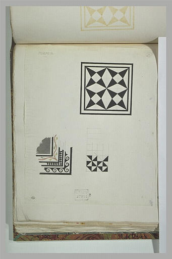 Pompéi : relevés de peintures ou de pavements