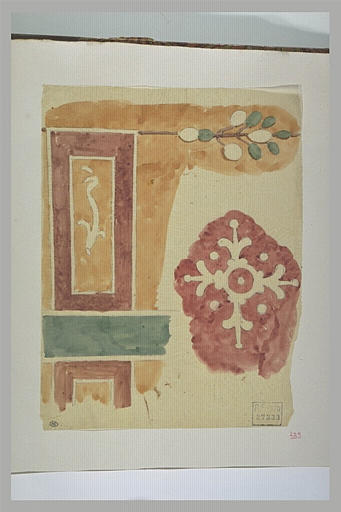 Pompéi : relevé de peinture