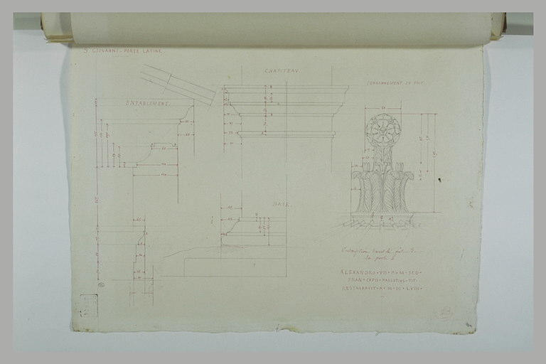 Profils ; ornement à Saint Jean Porte Latine