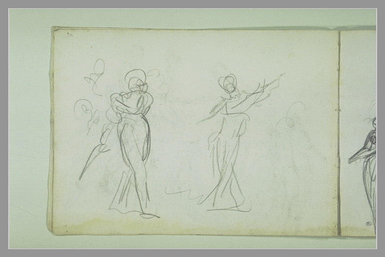 Deux figures en mouvement