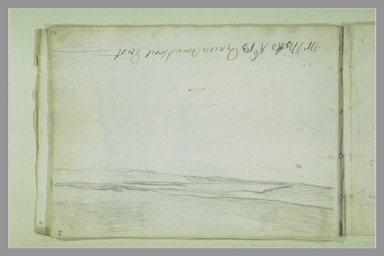 Paysage avec des montagnes à l'horizon