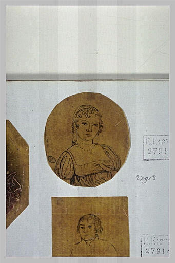 Portrait de femme, en buste, en toilette Empire