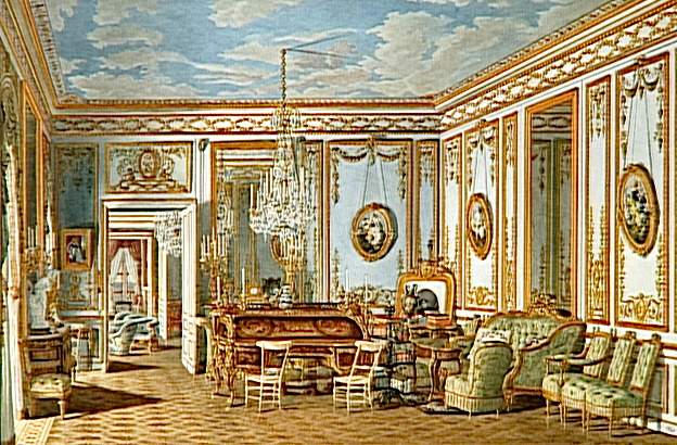 Vue du cabinet de travail de l'Impératrice au palais de Saint-Cloud