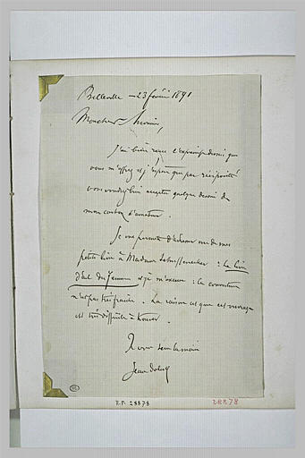 Lettre de Jean Dolent à Schuffenecker