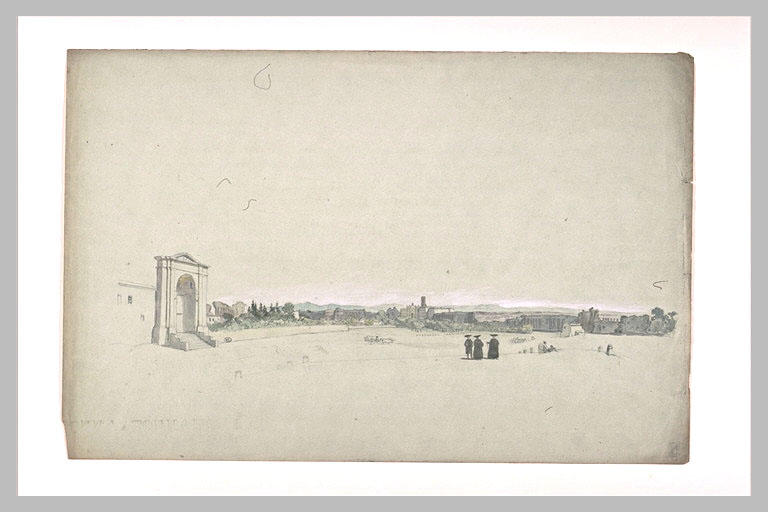 Vue d'une place à Rome