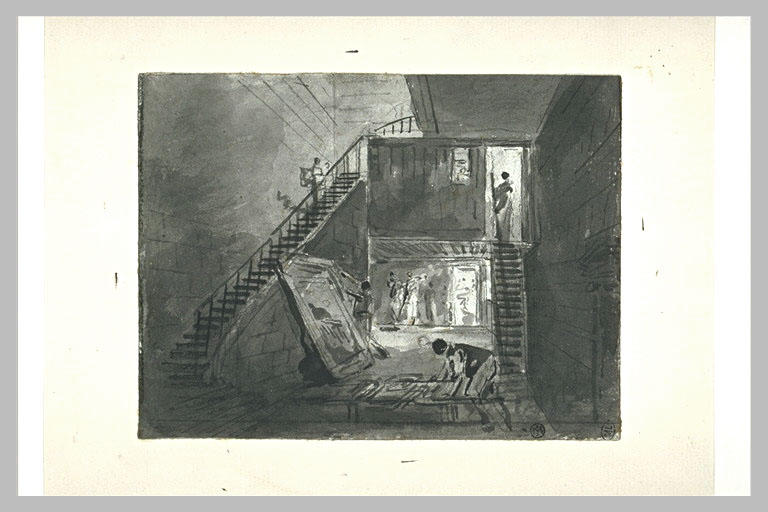 Entrée de l'atelier d'Hubert Robert au Louvre