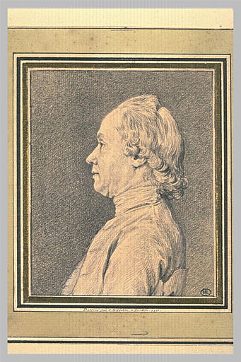 Portrait d'homme à mi-corps tourné vers la gauche