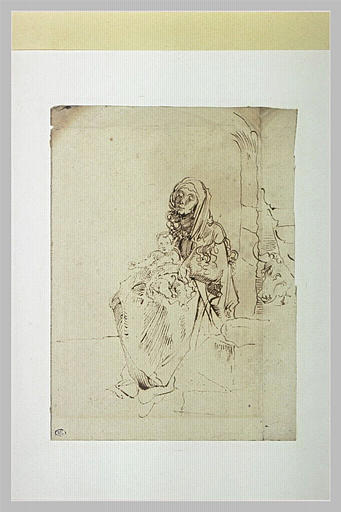 Vierge assise tenant l'Enfant sur ses genoux