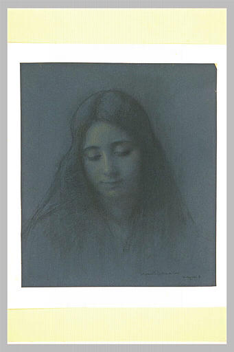 Portrait d'une femme au long cheveux