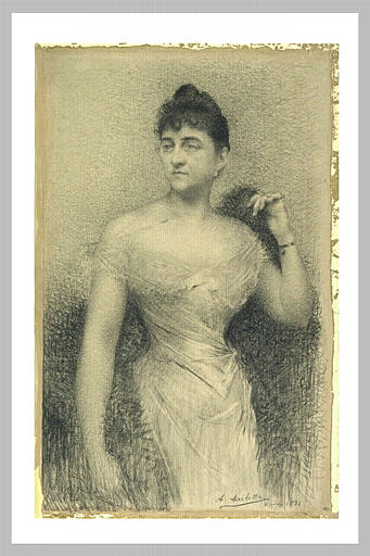 Portrait de la marquise de Saint-Paul, à mi-jambes, de face