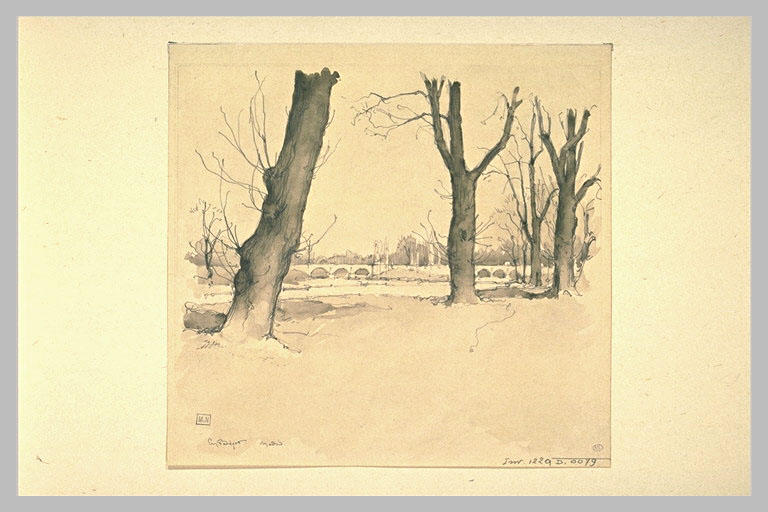 Paysage des bords du Manzanares près de Madrid