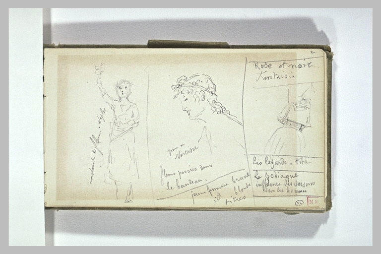 Trois figures et annotations manuscrites