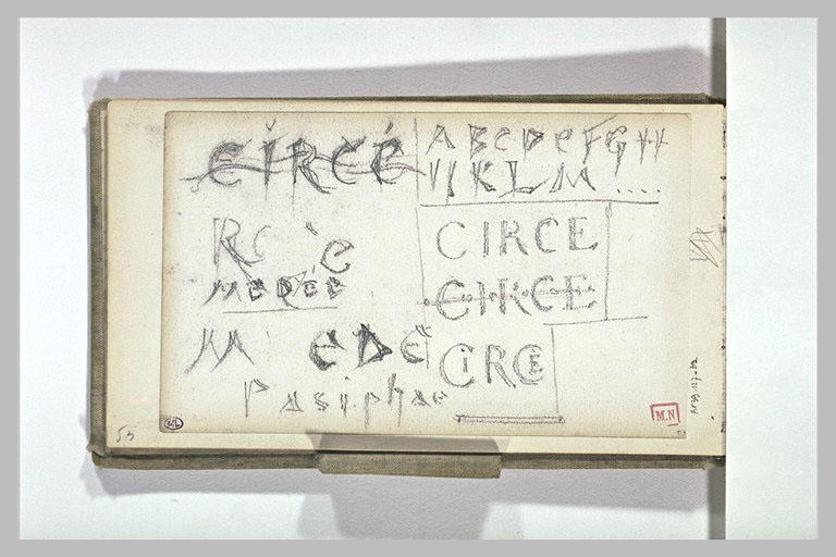 Croquis de lettres