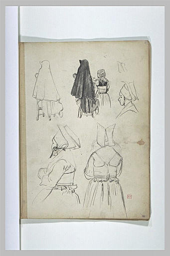 Cinq études de femmes et une de fillette