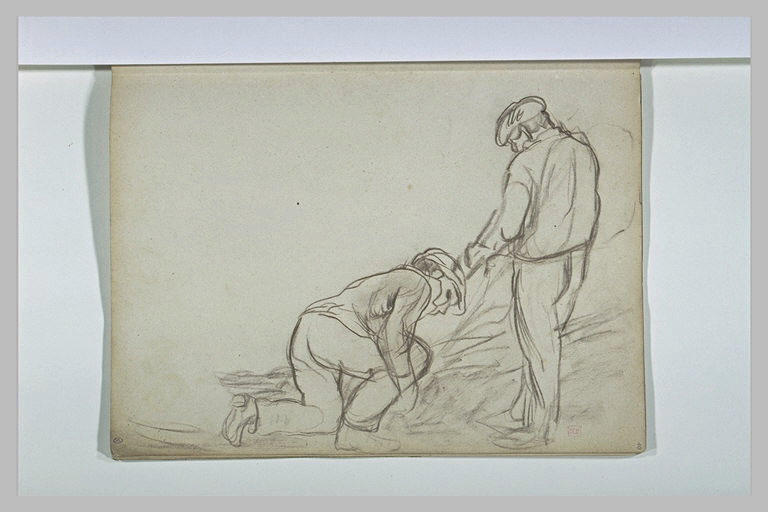 Deux paysans travaillant