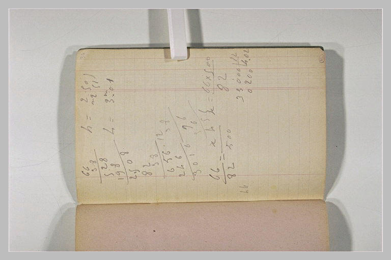 Feuille de comptes et mesures