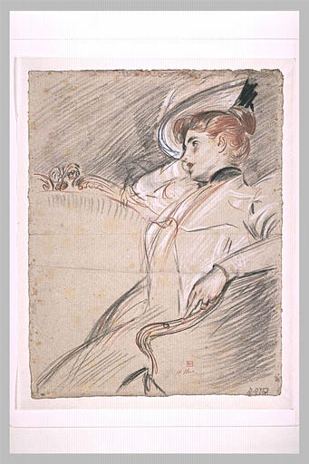 Madame Helleu assise dans un canapé