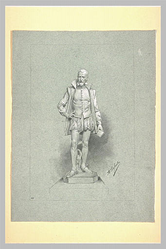 Personnage debout en costune Renaissance